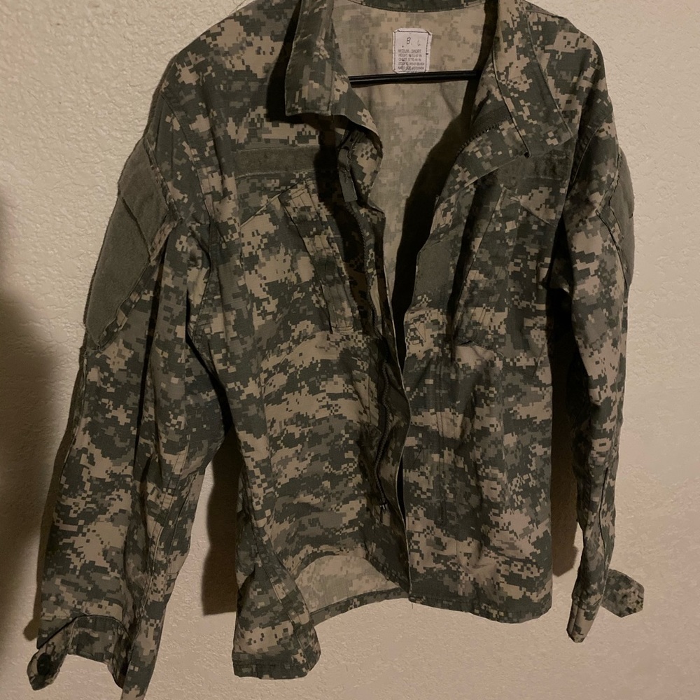Vintage camo military jacket